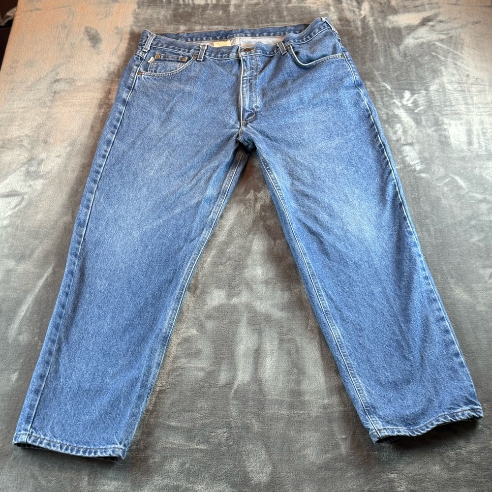 Carhartt Men's‎ Jeans Relaxed Fit Size 40X30 Medium Wash 100% Cotton